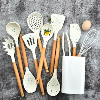

Silicone Non-Stick Spatula Shovel Spoon Baking Kitchenware Cookware Accessories Gadgets Kitchen Cooking Utensils Tools Multiset