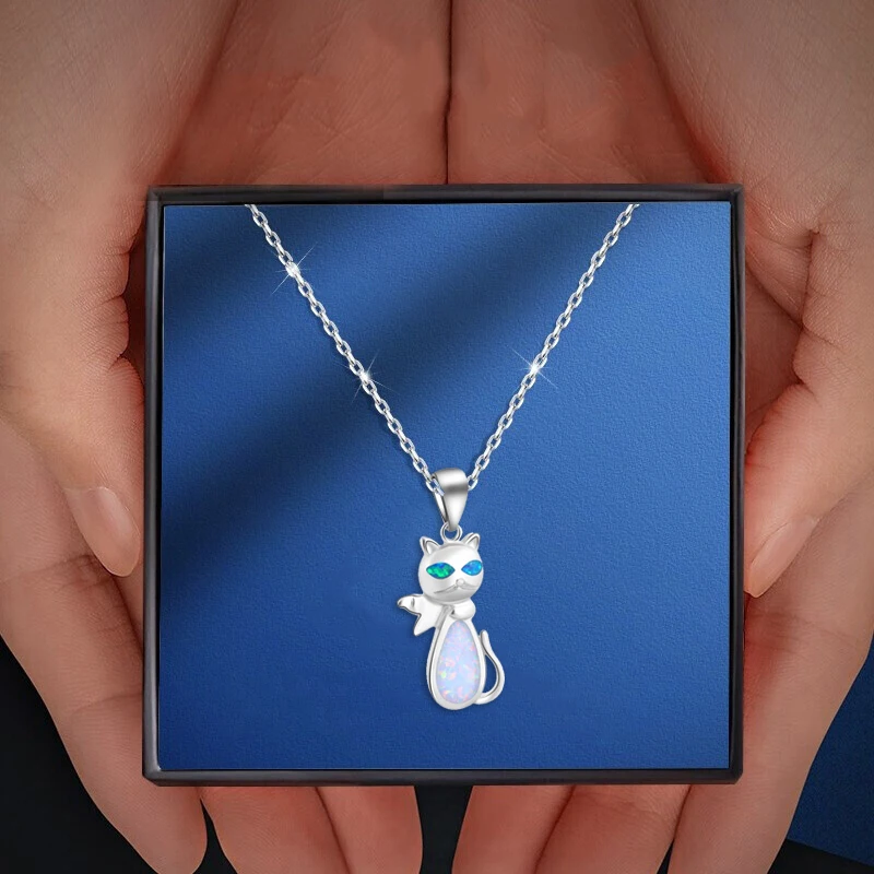 Милые животные дизайн отлично зеленый огненный опал Серебро штампованные