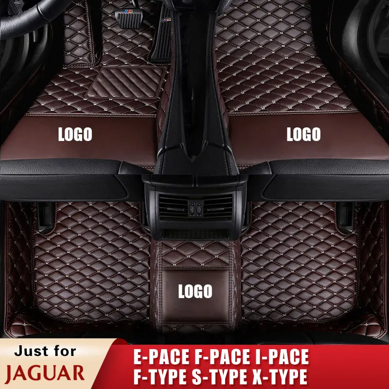 Car Floor Carpets For Jaguar E-Pace F-Pace I-Pace  F-Type S-Type X-Type Convertible Coupe Estate Suv Custom Auto Mat Accessories