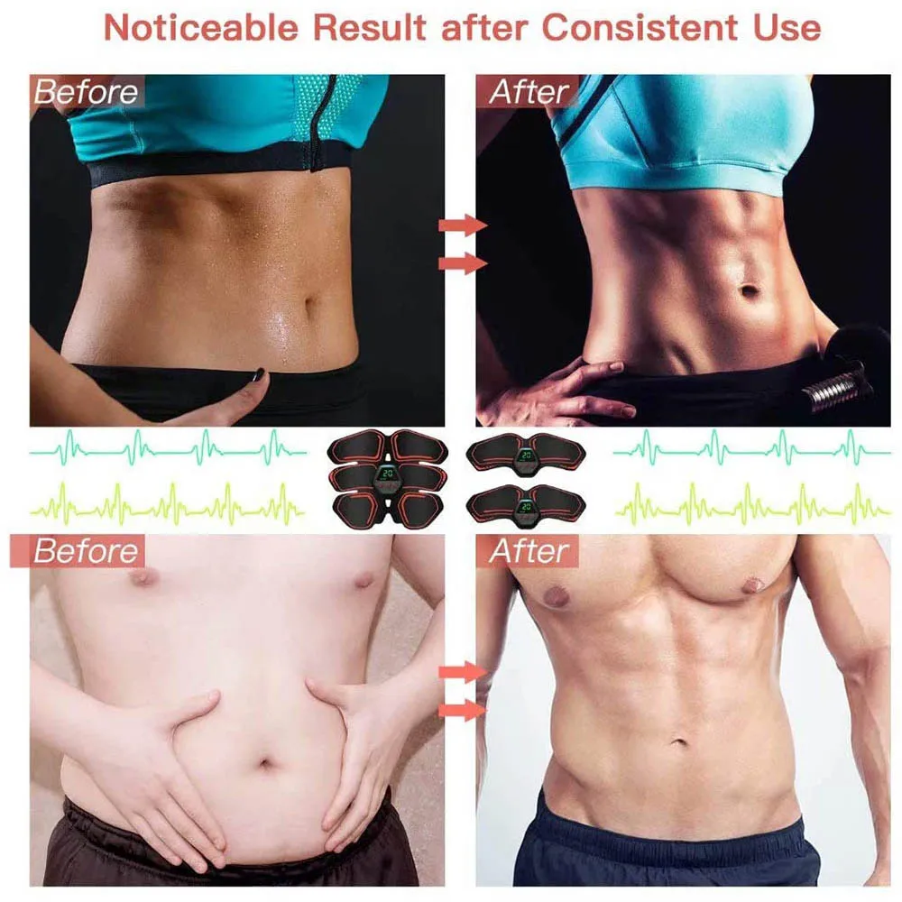 EMS ABDOMINAL SLIMMING Belt Muscle Stimulator Weight Loss Fitness Trainers  $24.89 - PicClick AU
