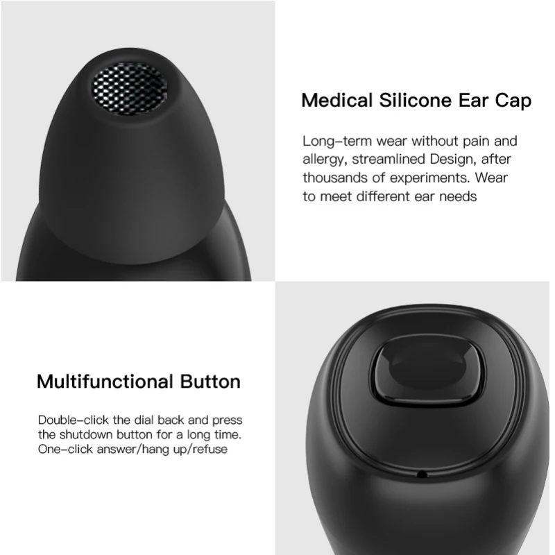 Bluetooth 5,0, гарнитура, беспроводные наушники, мини наушники, стерео наушники, наушники-вкладыши, гарнитура