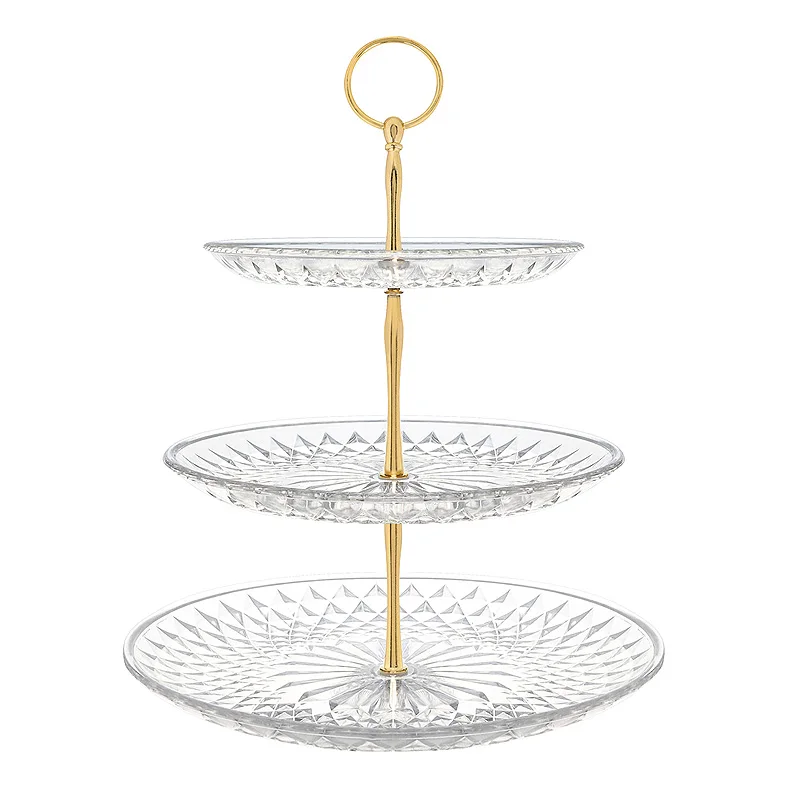 L 3 Layers Cake Stand for Wedding Birthday KTV Fruit Plate Living Room Dried Fruit Dish Home Dessert Tea Snack Tray - Цвет: L