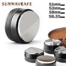 Tamper de café 51/53/58/58.35mm 304 aço inoxidável distribuidor de café em pó martelo base convexa acessórios de café