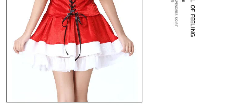 Рождественское платье, сексуальный женский Рождественский костюм, костюм Санты, плюшевое теплое нарядное Плиссированное Платье, рождественские праздничные костюмы для косплея