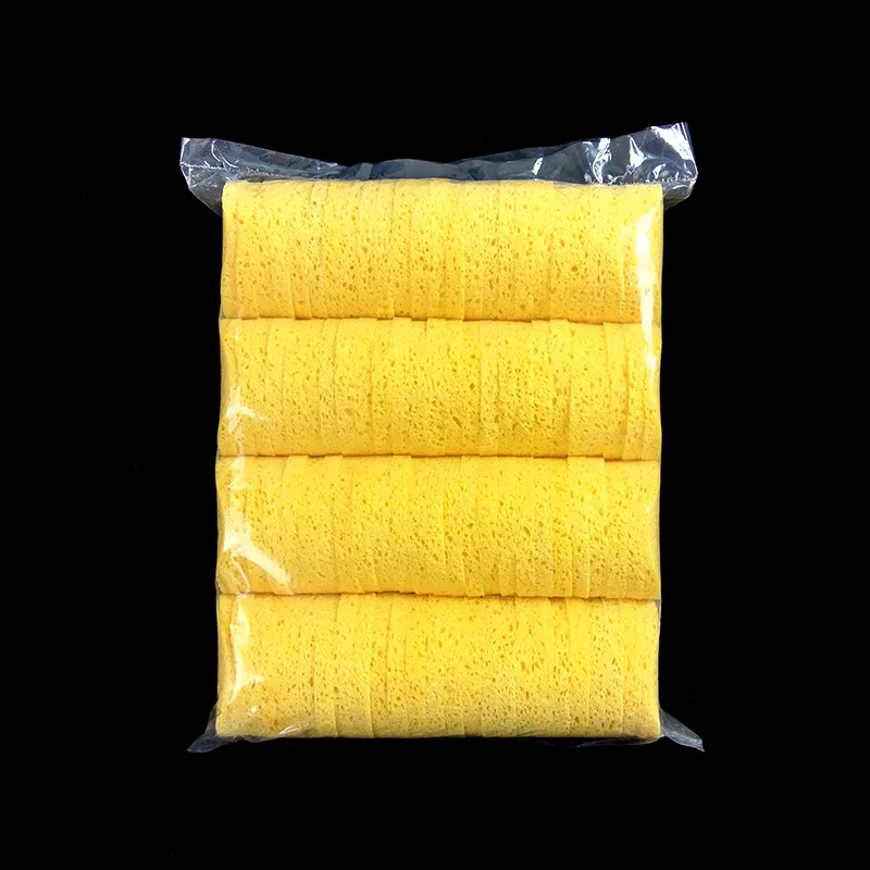 Caiwei 12*20 упакован в форму баров компрессионный очищающий спонж для очищения кожи Очищение лица мытье хлопка Кле