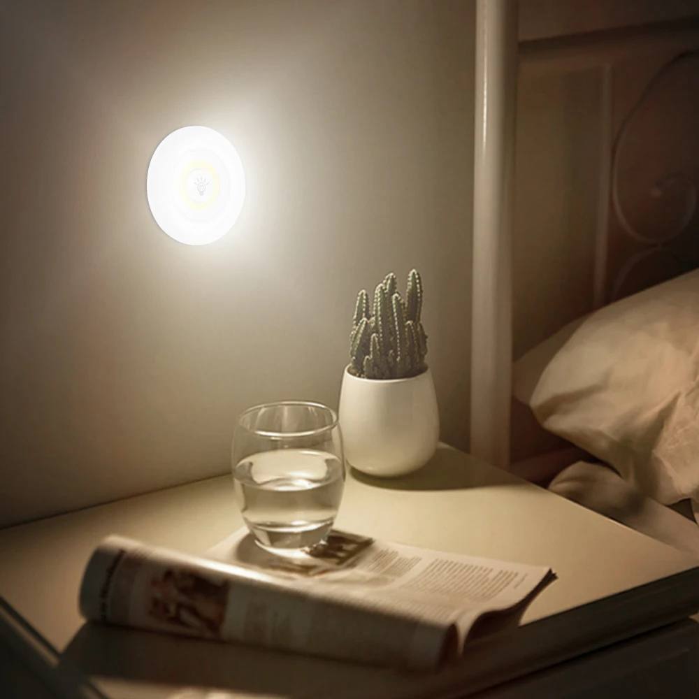 Светодиодный светильник для шкафа с дистанционным управлением, работающий от аккумулятора, затемняемый Светодиодный светильник для шкафа Ночная лампа
