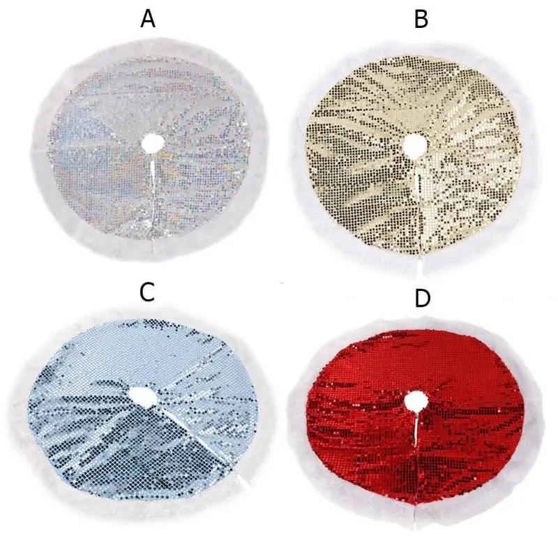 Christmas Tree Skirts Fur Carpet Christmas Decoration for Home Xmas Tree Fur Carpet New Year Christmas Party Decoration Supplies