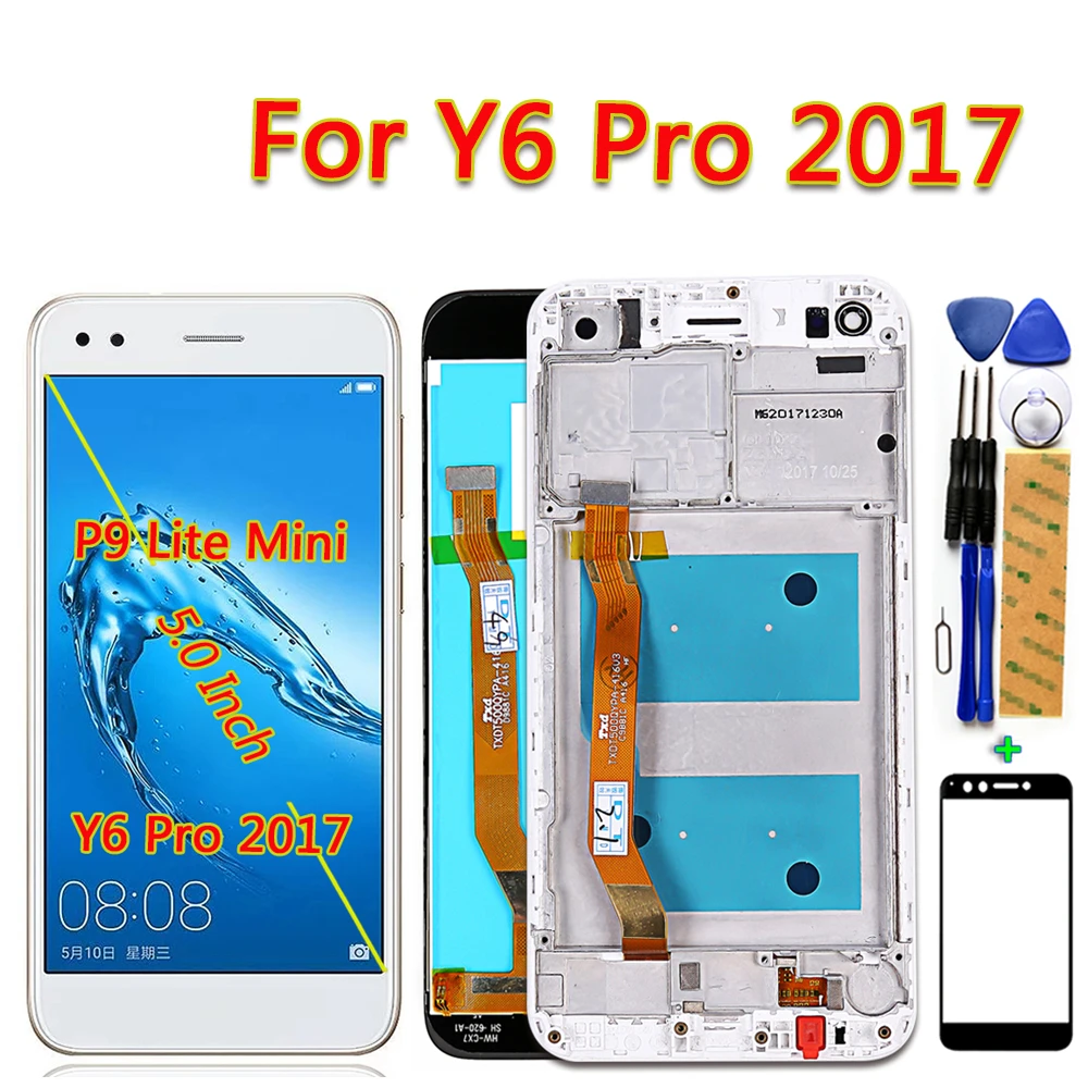 Для Huawei P9 Lite мини 5 0 дюймов ЖК дисплей Y6 Pro 2017 SLA L02 L22 TL00 сенсорный экран дигитайзер