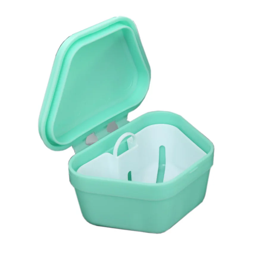 

1pcs Denture Bath Box Cleaning Teeth Case False Teeth Storage Box Container Denture Box Appliance Case Rinsing Basket Tool