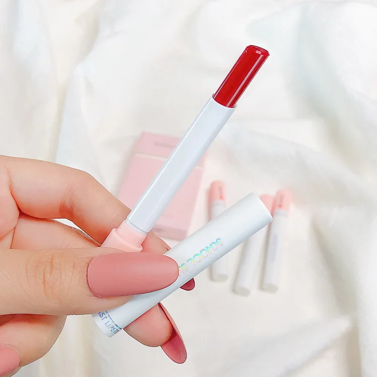 Encantador de Veludo Pigmentado à Prova Batom Sedoso Fosco Cigarro Lábio Vara Longa Duração Suave Maquiagem Dpigágua Gloss Cosméticos 8 Beleza e saúde