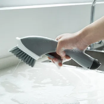 

Automatic Liquid Washing Dish Brushes Kitchen Gadgets Cleaning Brush Sink Floor Cleaning Tools Non-Stick Oil Scouring Pad