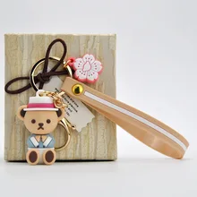 Милый плюшевый мишка брелок из эпоксидной смолы креативный плюшевый мишка для мальчиков и девочек сумочка кулон маленькие подарки