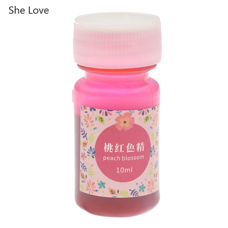 Peach red She Love 10 ml/lot УФ-отверждаемая эпоксидная смола жидкий окрашивающий краситель пигмент Сделай Сам ручной работы кожа ремесла художественные материалы - Цвет: Peach red