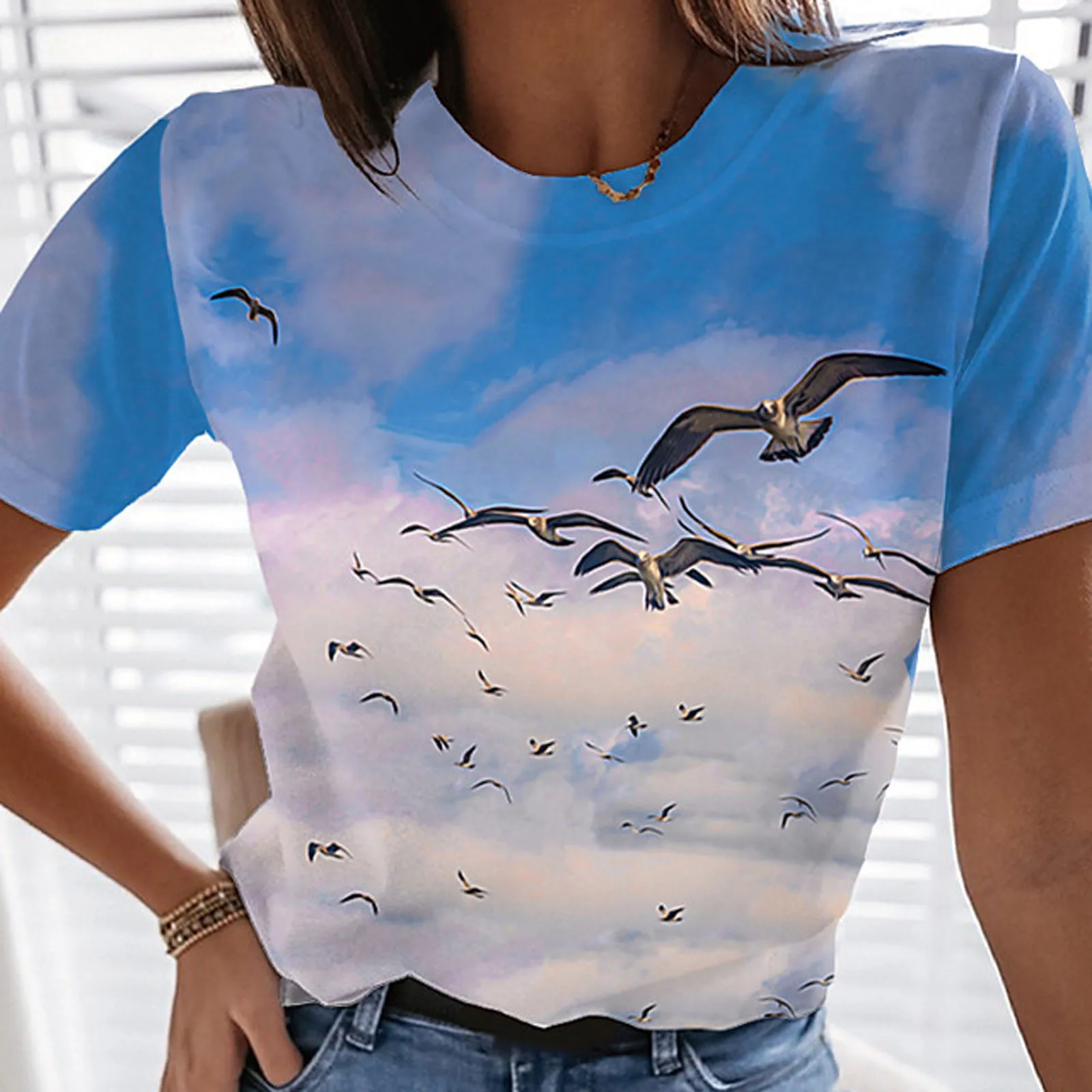 Fashion Women Abstract Printed T-shirt Casual Short Sleeve O-neck Tops Summer Female T-shirt Clothing Футболка Женский 1