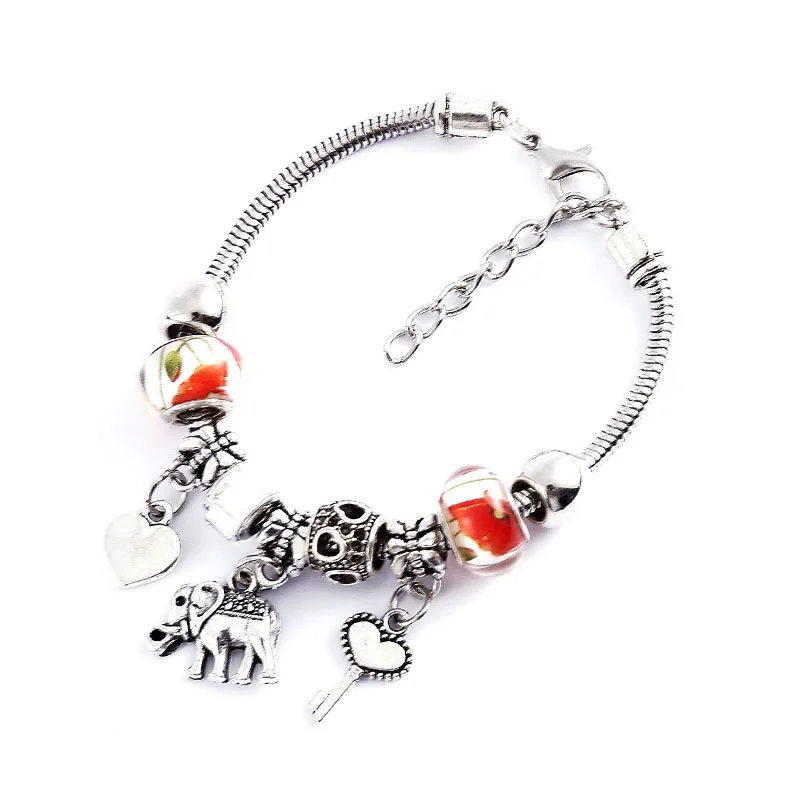 Женские браслеты с цветными бусинами регулируемый браслет из нержавеющей стали