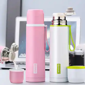 

Vacuum Flask Stainless Steel Portable Large Capacity Student Water Cup Child Cute Thermos Insulated Cup Coffee Thermos Insulated