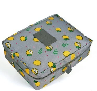 Gray lemon Cosyde на молнии для мужчин и женщин, сумка для макияжа, Женская дорожная косметичка, косметичка для макияжа, органайзер, сумка для туалетных принадлежностей, дорожная сумка для мытья - Цвет: Gray lemon