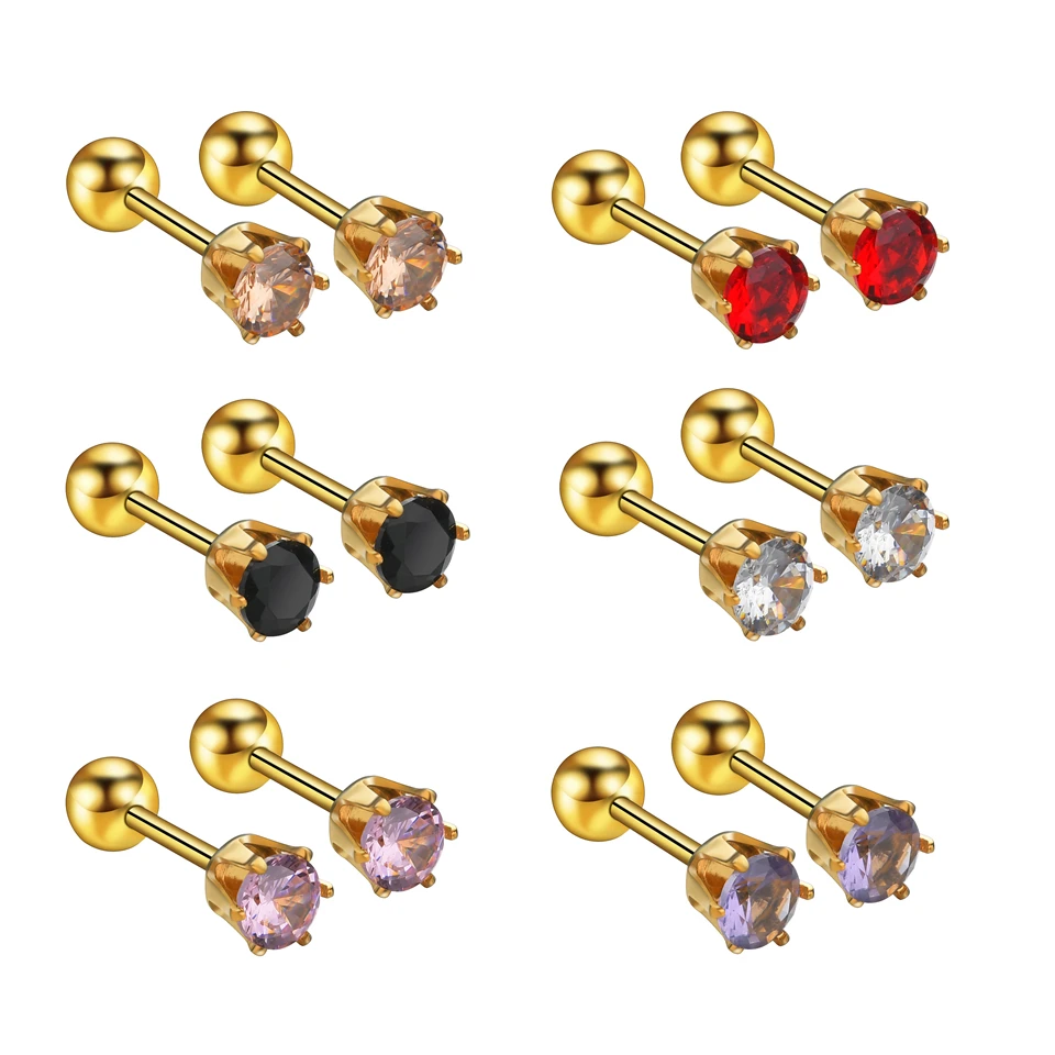 

Colorful Crystal Tree Of Life Stainless Steel Stud Earrings For Women Men Jewelry Pierced Earrings Prevent Allergy Earrings
