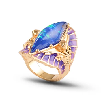 

Ancient Greek Mythology Medusa Ring manual Enamel Gold Color Snake Ring For Woman party Punk jewelry J02882