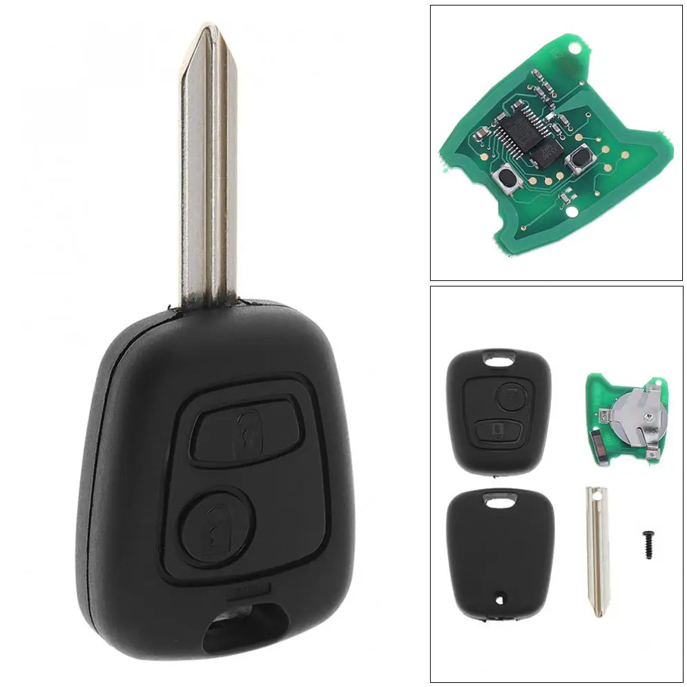 

433MHz 2 Buttons Keyless Uncut Flip Remote Key Fob Replacement with ID46 Chip fit for Citroen Picasso Xsara Berlingo SX9 D25