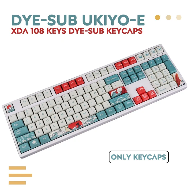 108 Keys Xda Profile Pbt Keycap Dye-sublimation Japanese Ukiyo-e 