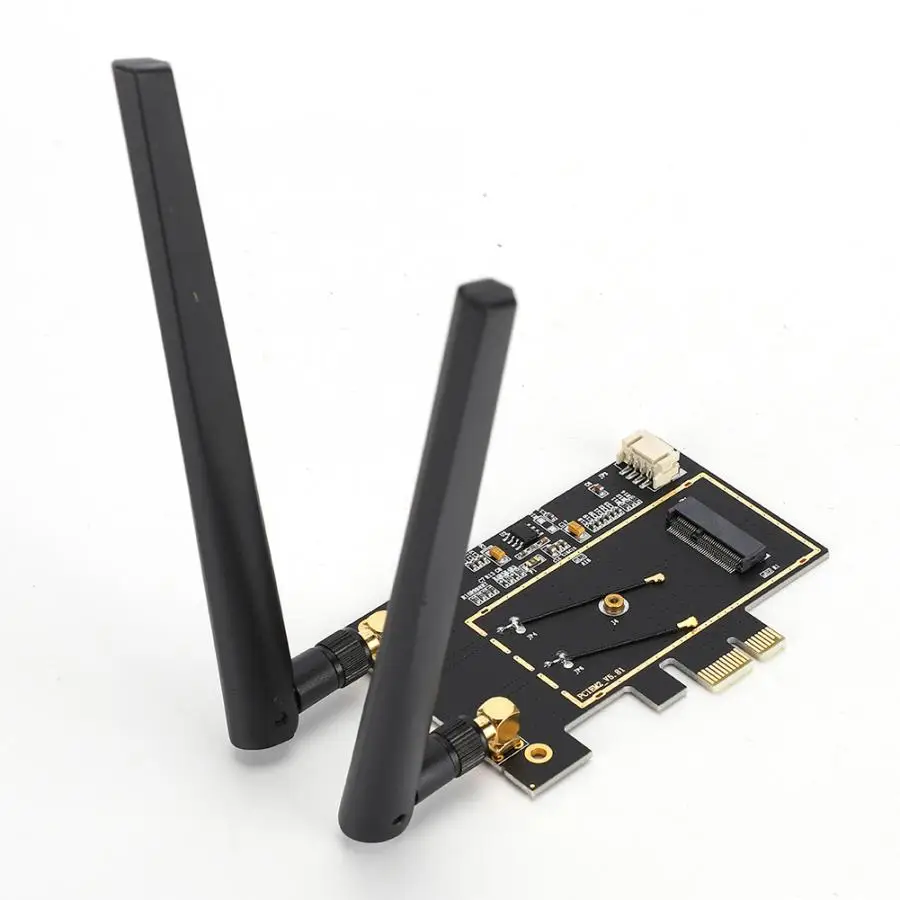 M.2 NGFF к PCI E 1X Настольный WIFI WLAN адаптер Сетевая карта конвертер для 8260 7265 1535|Сетевые