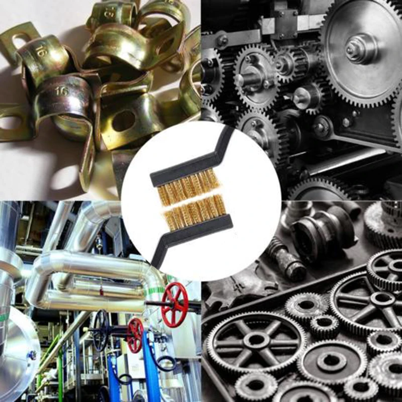 Проволочная щетка мини микро маленькая сталь латунь DIY для удаления ржавчины краски-12 шт./лот