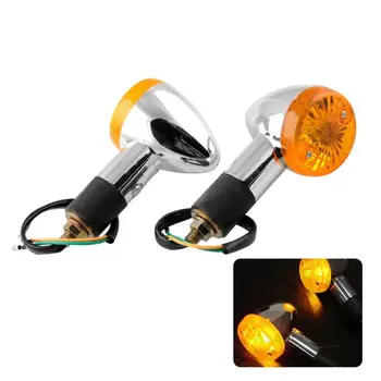 

Hot 2 Pcs/Pair Bullet Motorcycle Front Rear Turn Signal Light Indicators Blinkers Amber Motorbike Parts Accessories