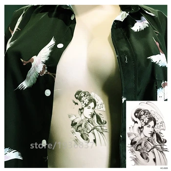 

Nu-TATY Waterproof Temporary Tattoo Sticker 9 Set Sexy Beauty Portrait Series Big Pattern Classical style Swan and Geisha