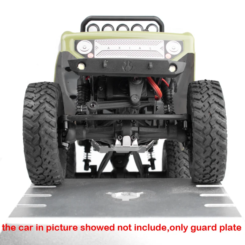 XUNJIAJIE Stainless Steel Center Skid Plate Protection Plate Chassis Guard for Axial SCX24 AXI90081 Upgrades Parts 1:24 RC Crawler Car