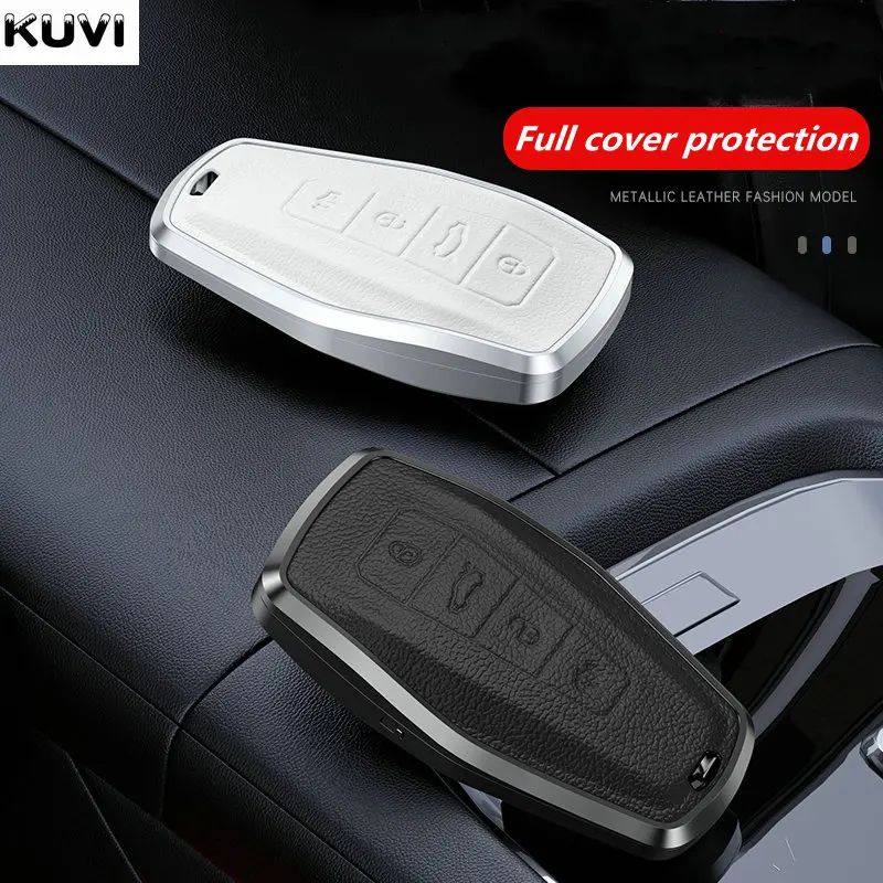 Alloy Leather Car Remote Key Case Cover Holder Shell For Geely Emgrand X7 Ex7 Coolray 2019-2020 Auto Styling Fob - - Racext™️ - - Racext 19