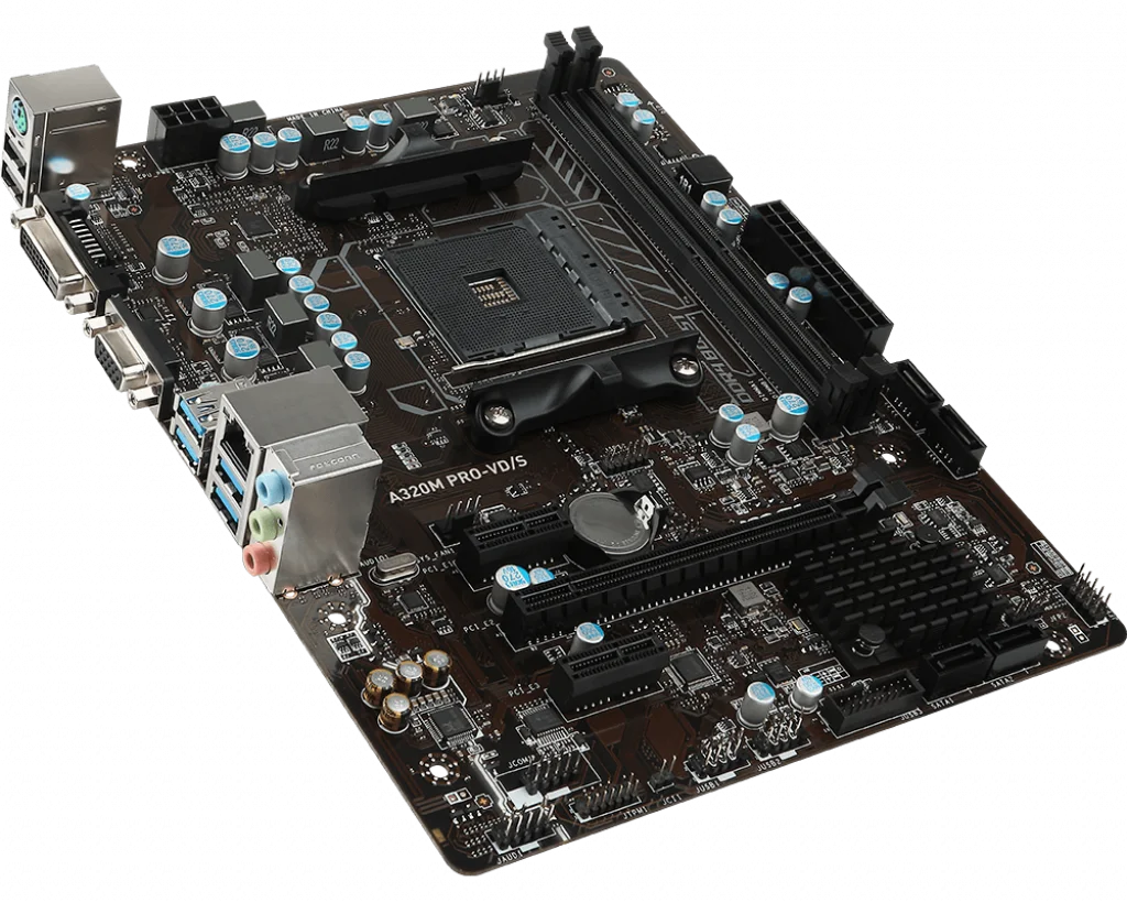 MSI A320M PRO VD/S Motherboard DDR4 32GB Socket AM4 PCI E 3.0 SATA III USB3.1 Micro ATX Intel