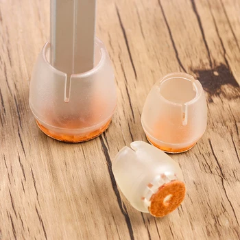 

16pcs New Chair Leg Caps Round Bottom Silicone Pads Non-Slip Chair Protective Case Furniture Table Covers Floor Protectors
