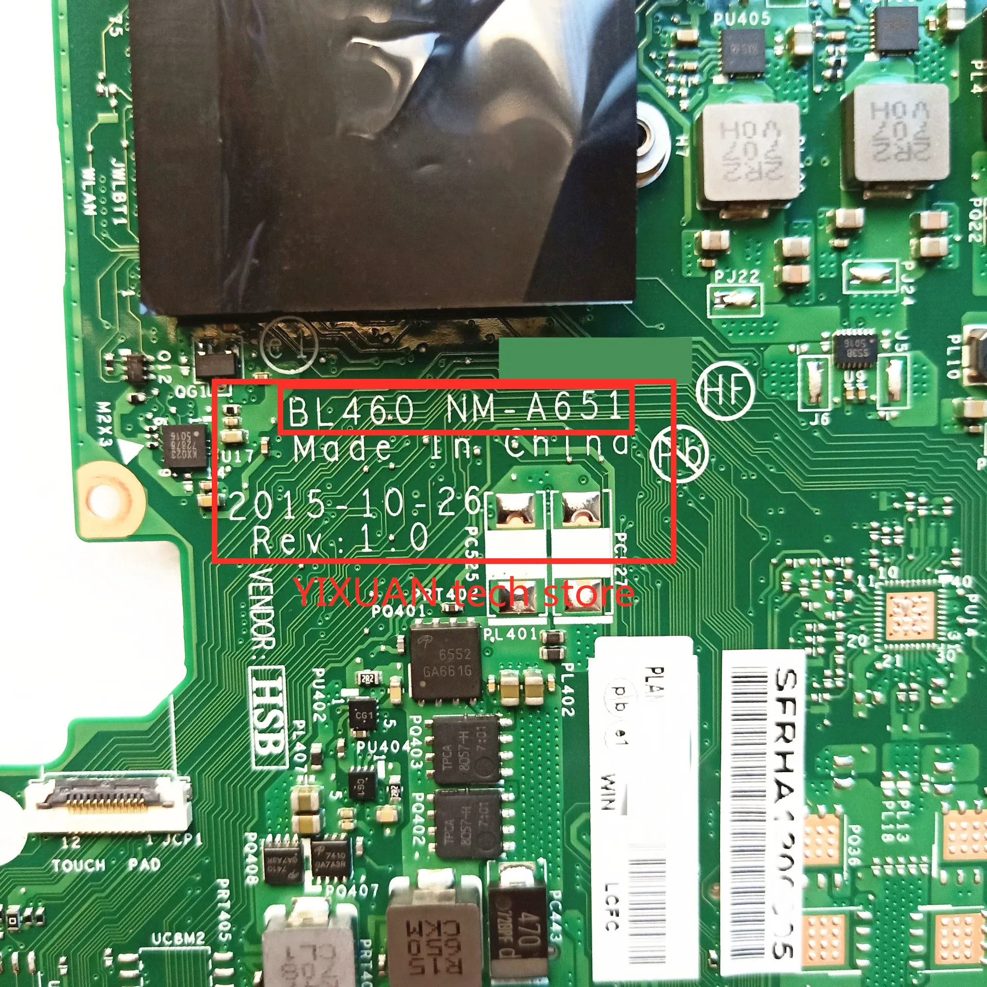ESHAKHARE BL460 NM-A651 материнская плата для lenovo ThinkPad L460 ноутбук FRU материнская плата 01AW263 Процессор i3 6100U DDR3 тесты работы