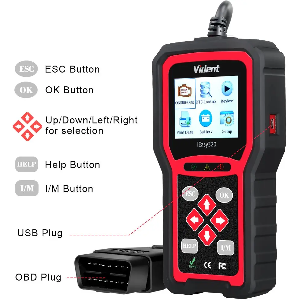 VIDENT easy320 OBDII/EOBD+ считыватель кода CAN