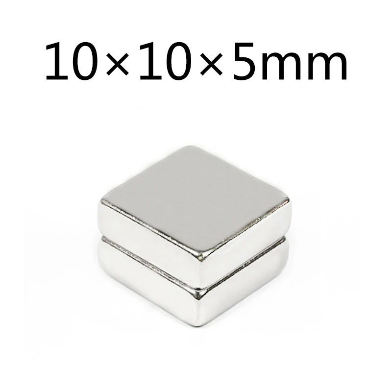 

20/50/100pcs Super Strong Magnet Block 10mm x 10mm x 5mm NdFeB N35 10x10x5 mm Cuboid Rare Earth Neodymium Magnets 10*10*5mm