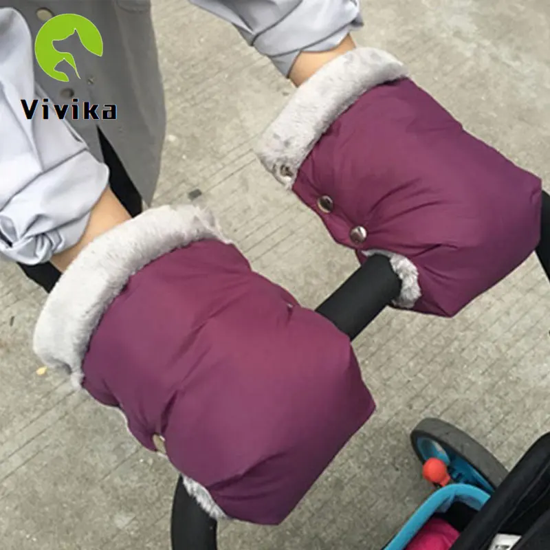 Коляска ручной муфта водонепроницаемый PramKids зимние теплые варежки на коляску аксессуар рукавица детская коляска клатч тележка толстые перчатки