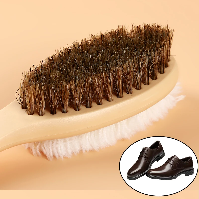 Useful 2 Side Shoe Brush And Rubber Home Suede Shoes Leather Shoes