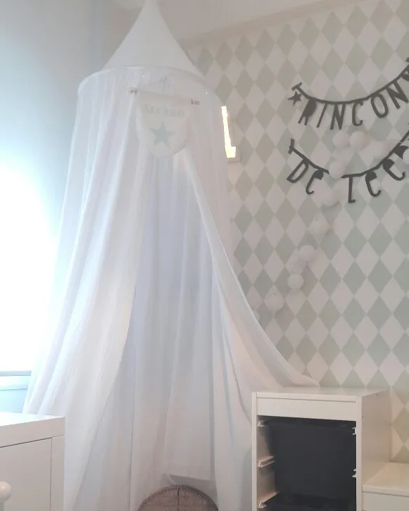 Игровой домик палатки для детей навес балдахин детская подвесная палатка для детской комнаты Декор Круглый висячий купол кровать с противомоскитной сеткой valance