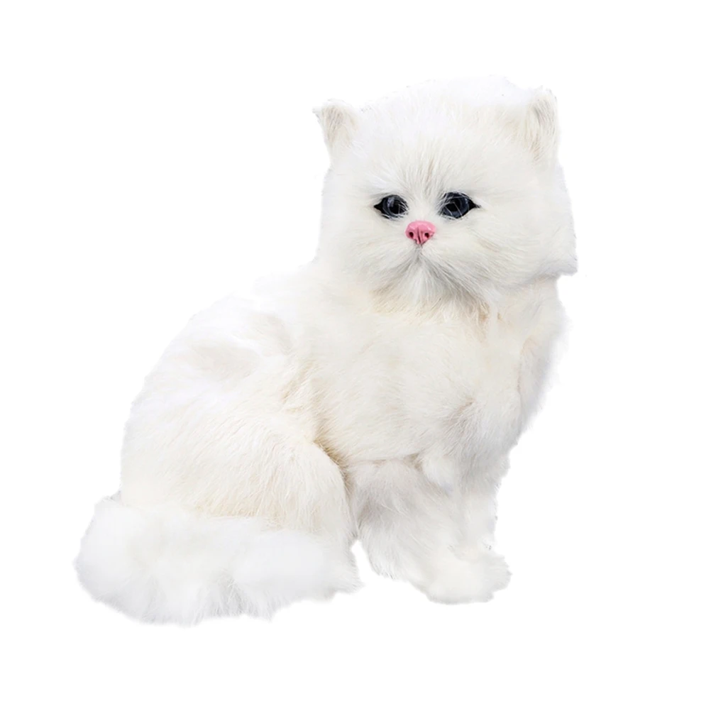 

Simulation Persian Cat Lifelike Crouching Animal Models Handmade Realistic Persian Cat Dolls Children Plush Toys Home Decoration