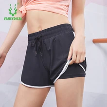 2 в 1, летние шорты, женские спортивные шорты, для спортзала, тренировки, с поясом облегающие шорты для йоги, для фитнеса, бега, два слоя, новейшие принадлежности для йоги