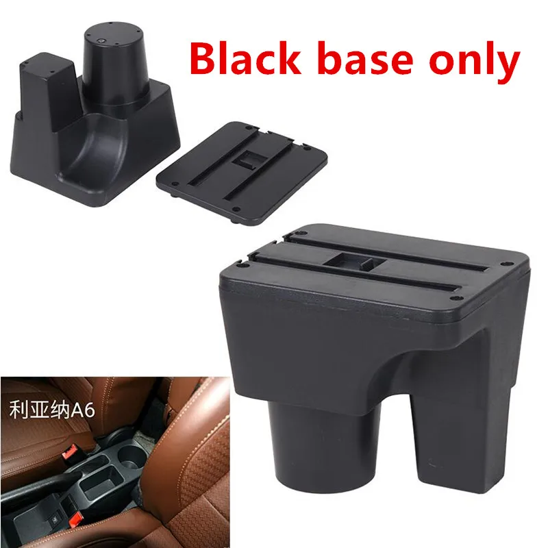 For Suzuki Liana A6 armrest box With USB interface - Название цвета: Black base only