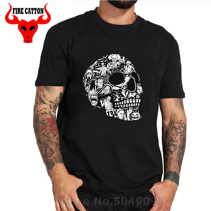 Ужас-убийца Джейсон Вурхиз Футболка Мужская Хэллоуин Череп пятница 13 футболка с надписью Texas CHAINSAW футболка резня машина Teeshirt