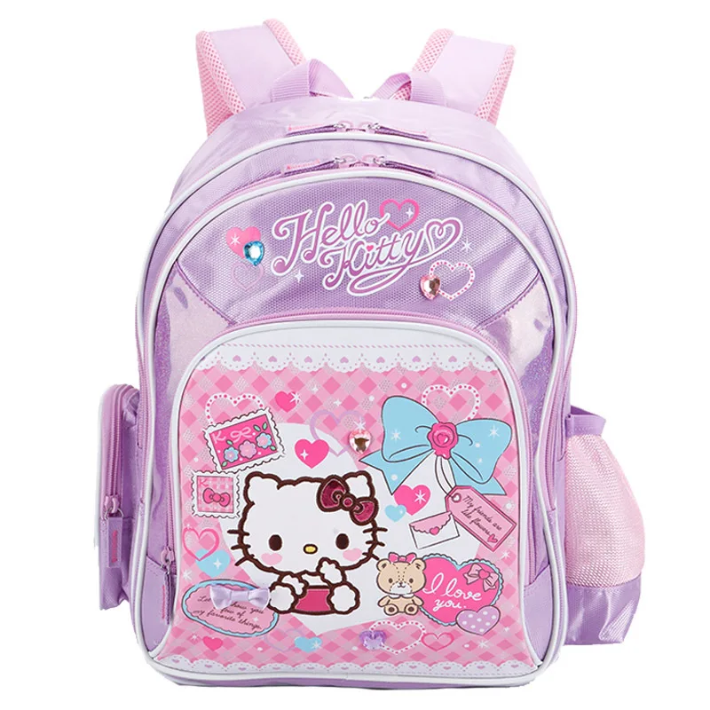 

Original Disney Hellokitty Cat School Bag 1-3 Grade Medium Cute Backpack Large Capacity 2 Elementary School Girls