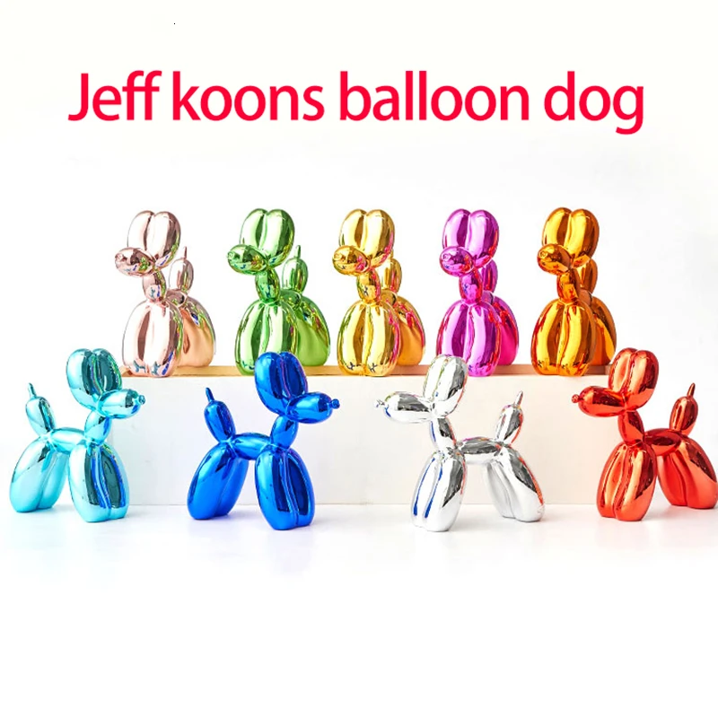 

Jeff Koons Balloon Dog Electroplate Shiny Surface Abstract Crafts Resin Statue Home Decoration Accessories Hot Deal