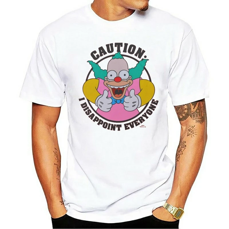 

2020 NEW T Shirt The Krusty The Clown Caution I Disappoint Everyone Vintage Tee