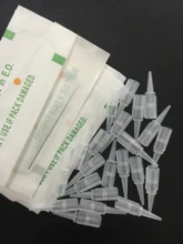 Agulhas de maquiagem permanente sobrancelha 50 peças, 1r 3r 3f 5f pmu e 50 peças, tampas com agulha da máquina tradicional para maquiagem permanente tatuagem de lábios, delineador