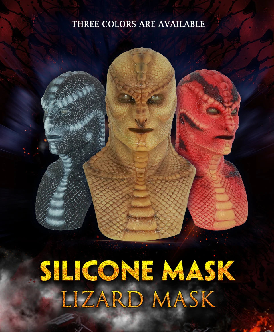 Realmaskmaster Реалистичная силиконовая маска ящерицы на Хэллоуин для мужчин, Вечерние Маски, искусственный Голубь из латекса, Вечерние Маски для взрослых