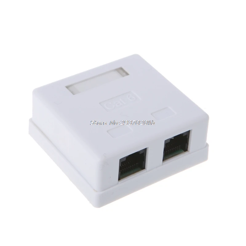 RJ45 распределительная коробка CAT6 Сетевой разъем 2 порта настольный кабель-удлинитель коробка HUZZ_7