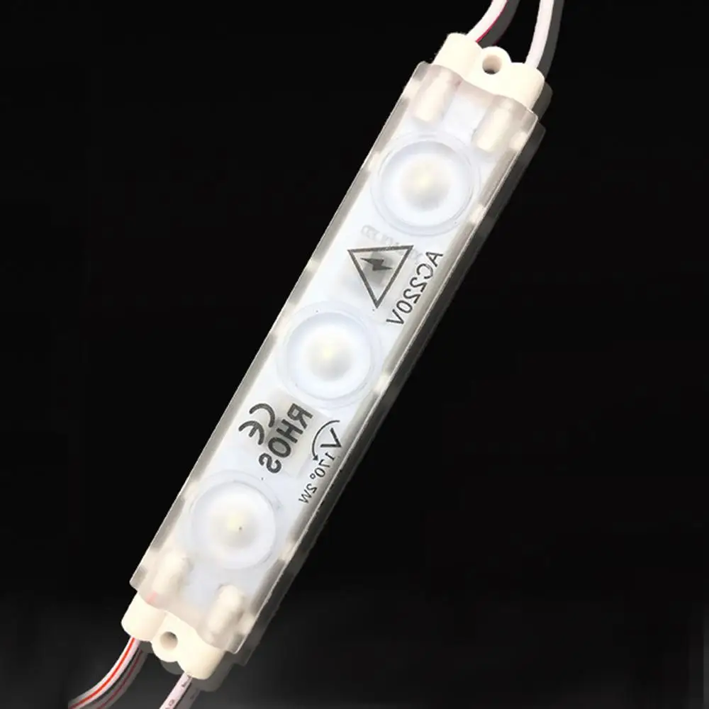 100PCS LED Module String Light with Lens AC220V 3 Waterproof for Outdoor Advertising Sign Shop Banner Strip Lamp | Лампы и освещение